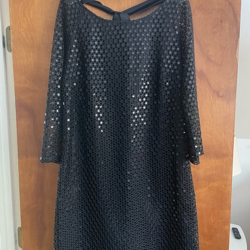 Lily Pulitzer black sequined dress. Size 12